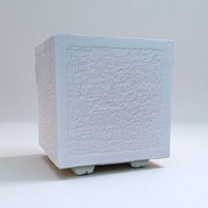 Fioriera quadra, colore bianco