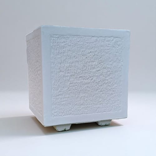 Fioriera quadra, colore bianco