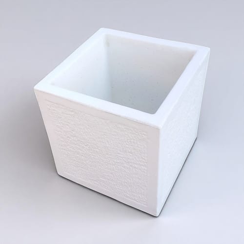 Fioriera quadra, colore bianco