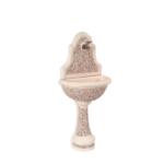 fontana da giardino chiara realizzata in cemento, cari acqua a muro, scarico acqua a pavimento o a parete