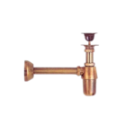 sifone a imbuto con piletta a gattinara, versione bronzata
