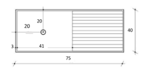Lavandino da esterno da 75