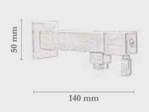 scheda tecnica rubinetto moderno con profilo squadrato valvola frontale