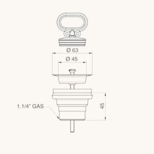 Scheda tecnica piletta a cestello inox