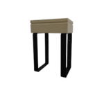 Coppia di piedi di sostegno in ferro zincato