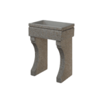 Lavandino da esterno 60x40 tutta vasca, vasca e coppia piedi, colore pietra di luna