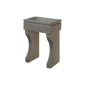 Lavandino da esterno 60x40 tutta vasca, vasca e coppia piedi, colore pietra di luna