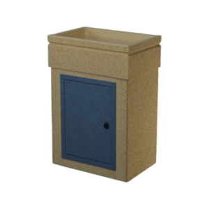 Lavandino 60x40 con base, sportello in metallo grigio dolomite, colore giallo siena