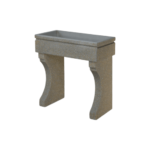 Lavandino 80x40 modello tutta vasca, vasca e coppia piedi, colore sabbia