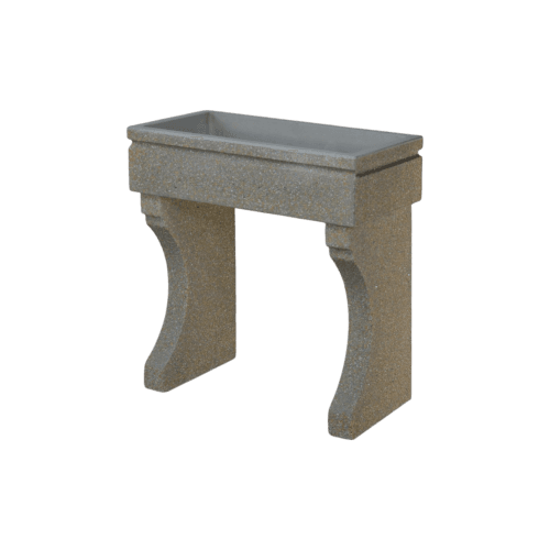 Lavandino 80x40 modello tutta vasca, vasca e coppia piedi, colore sabbia