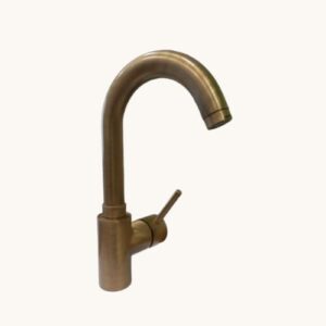 Rubinetto con miscelatore, finitura bronzata