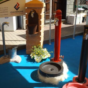 Esempio base in cemento per fontana in ferro