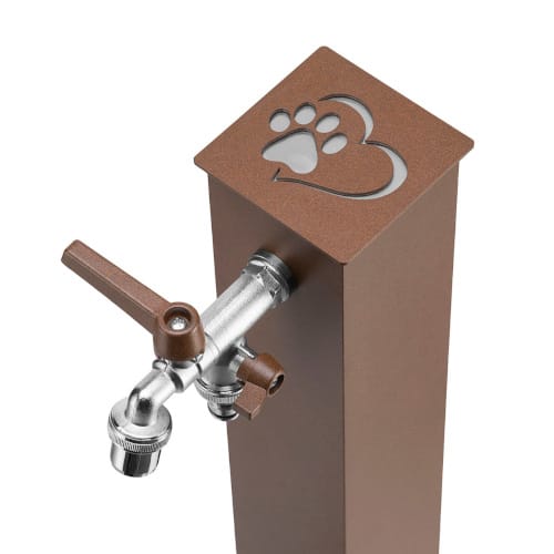 Fontana in ferro a colonna modello 42REX-R, colore ruggine