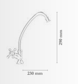 Scheda tecnica rubinetto girevole in appoggio per lavandino Ester