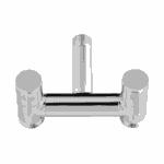 rubinetto eco doppio, finitura cromata