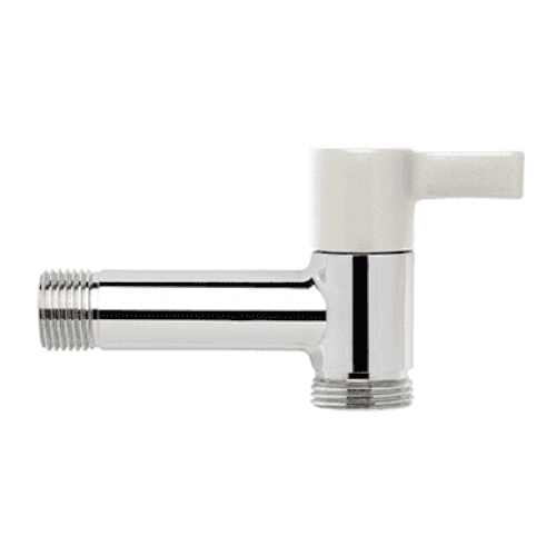 rubinetto eco singolo con maniglia bianca