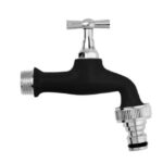 rubinetto in ottone cromato verniciato, colore nero