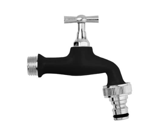 rubinetto in ottone cromato verniciato, colore nero
