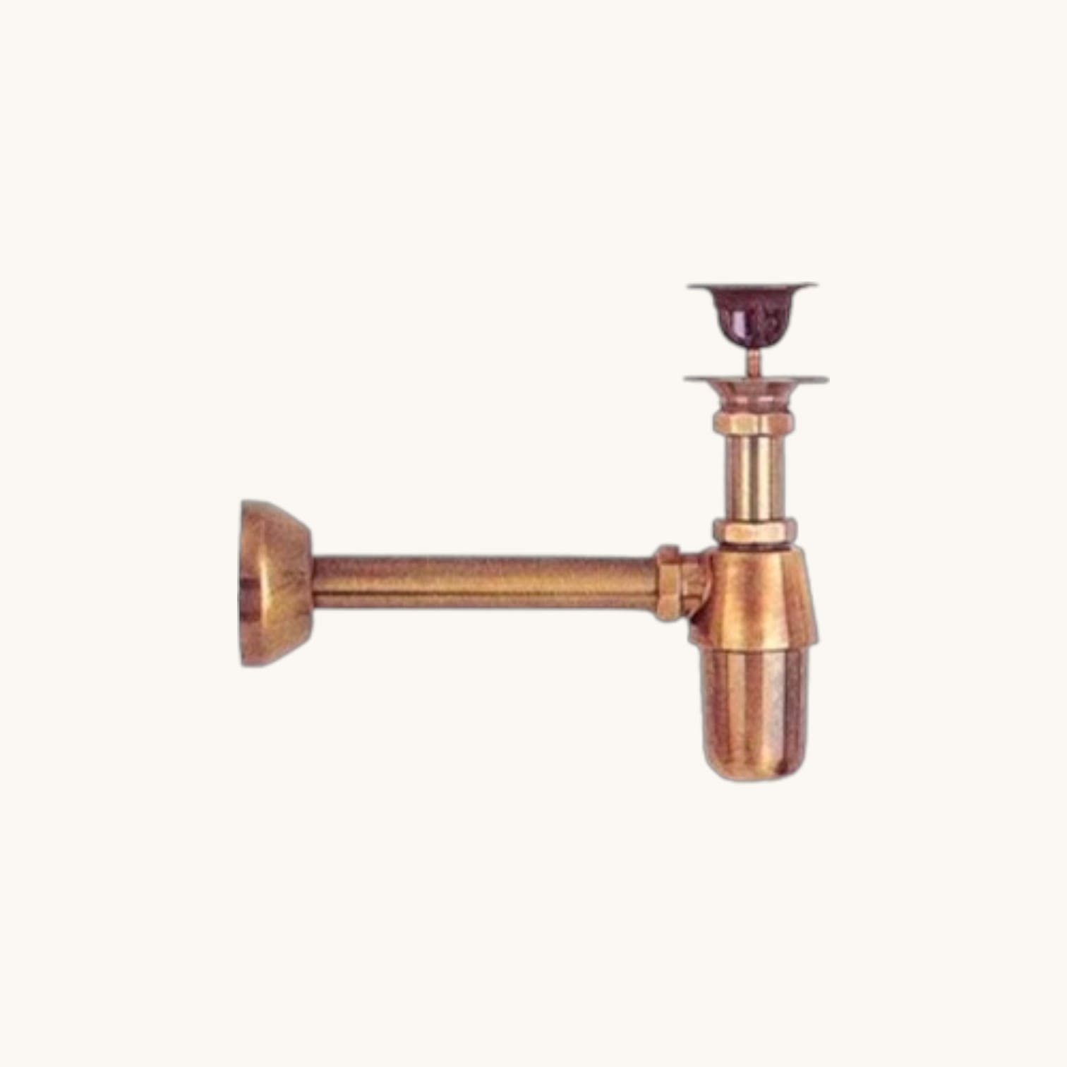 Sifone con piletta, finitura bronzata