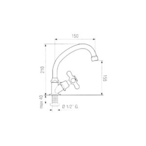 scheda tecnica rubinetto girevole in appoggio